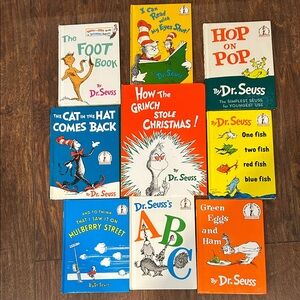 Dr. Seuss Colorful Learning Books Set Bundle (9 hardcover books)